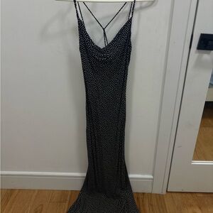 Zara Black and White Maxi Dress sleeveless